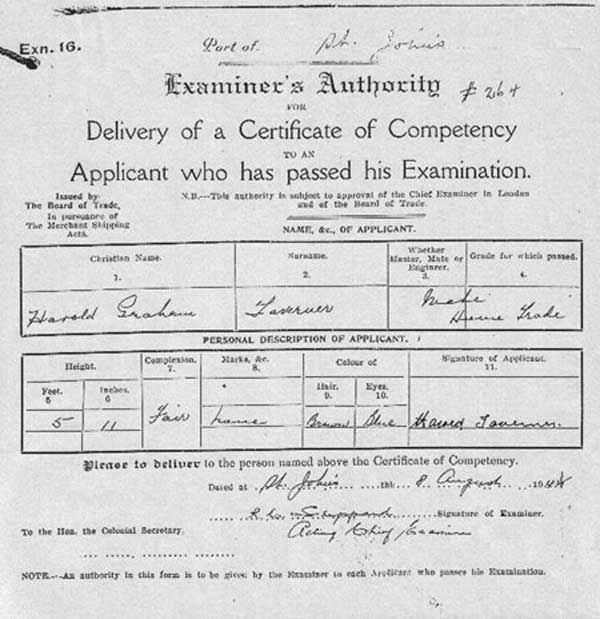 Harold's Examiner's Authority -L'Autorit� De l'Examinateur De Harold