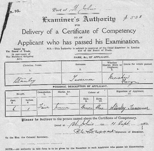 Stanley's Examiner's Authority - L'Autorit� De l'Examinateur De Stanley