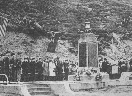Five Years After she was sunk, a memorial to the Caribou became part of the life and legends of her home port, Port aux Basques, Nfld - Cinq ans apr�s qu'elle a �t� descendue, un m�morial au Caribou est devenu une partie de la vie et des l�gendes de son port � la maison, Port aux Basques, Nfld