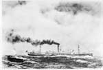 Print of a drawing by Ted Drover of the S.S. Caribou - Copie d'un sch�ma par Ted Drover de S.S. Caribou