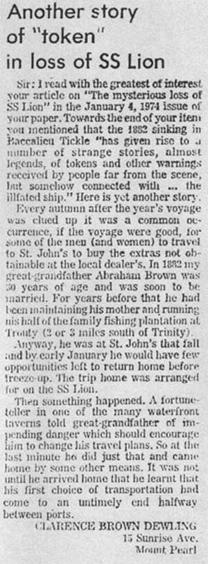 Another Story of the S.S. Lion - Une autre histoire de S.S. Lion