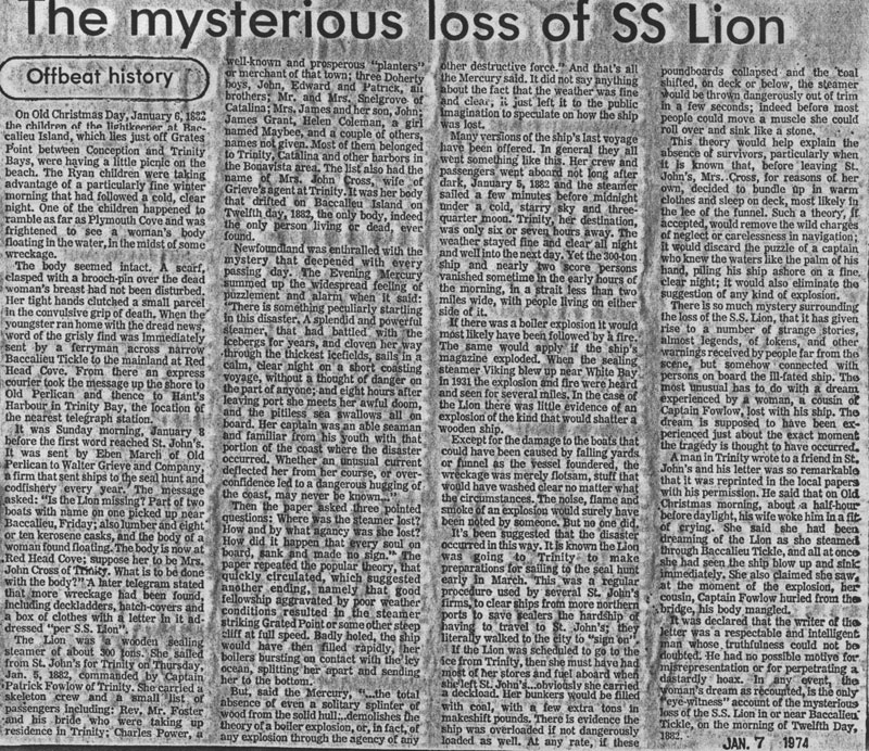 The Mysterious Loss of the S.S. Lion - The Mysterious Loss of the S.S. Lion - La perte mystrieuse de S.S. Lion
