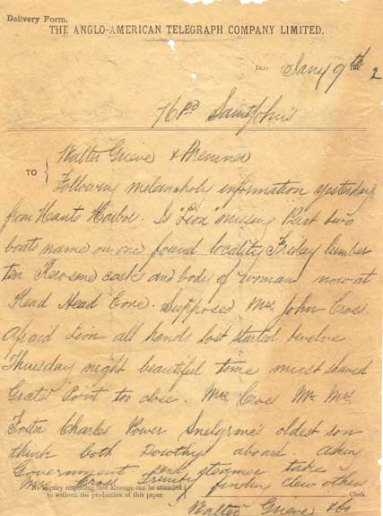 S.S. Lion Telegram - Tlgramme De S.S. Lion