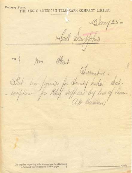 S.S. Lion Telegram - Tlgramme De S.S. Lion