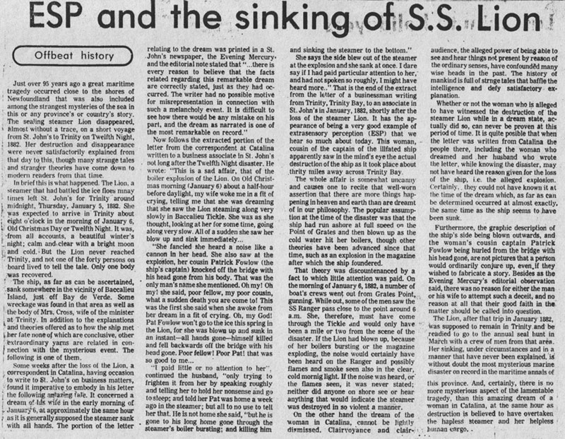 Sinking of the S.S. Lion - Descente de S.S. Lion