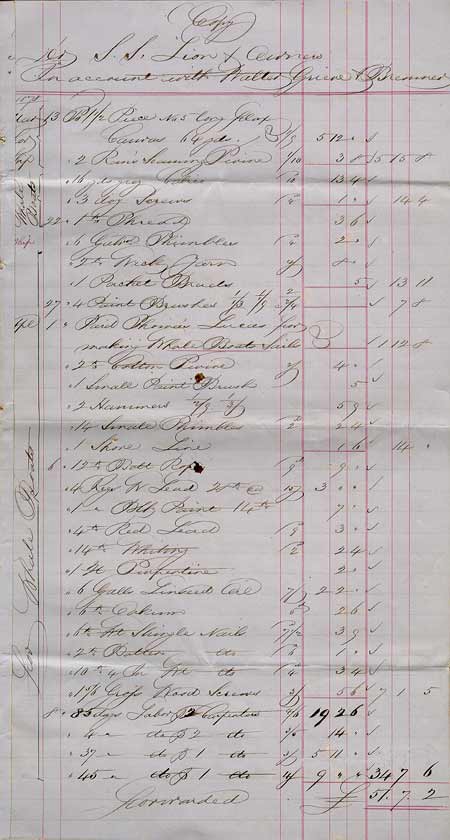 Lion's account record with Walter Grieve and Bremmer - Disque du compte du lion avec Walter Grieve et Bremmer