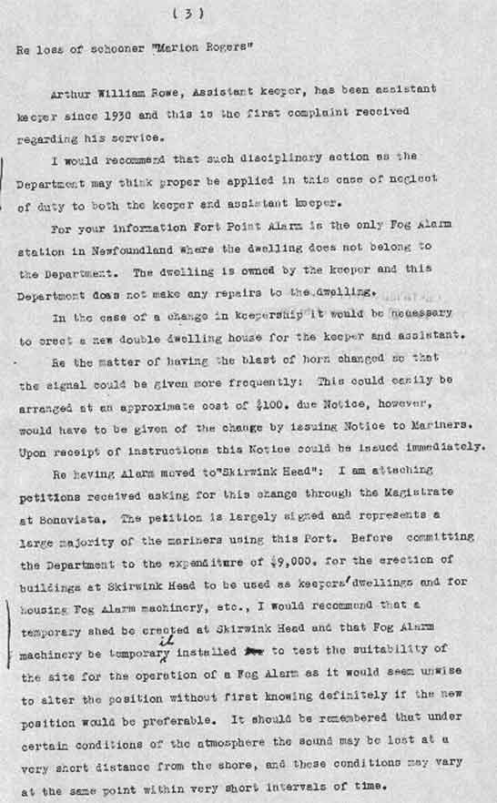 Loss of the Marion Rogers, Page 3 - Perte du Marion Rogers, Page 3