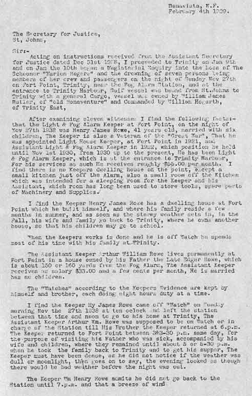 Loss of the Marion Rogers, Page 5 - Perte du Marion Rogers, Page 5