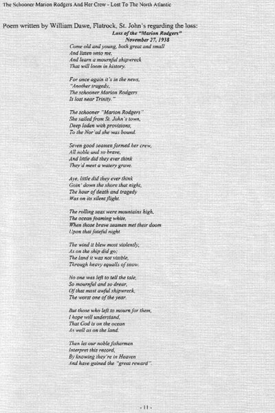 The Schooner Marion Rogers and Her Crew, Lost to the North Atlantic - Page 11