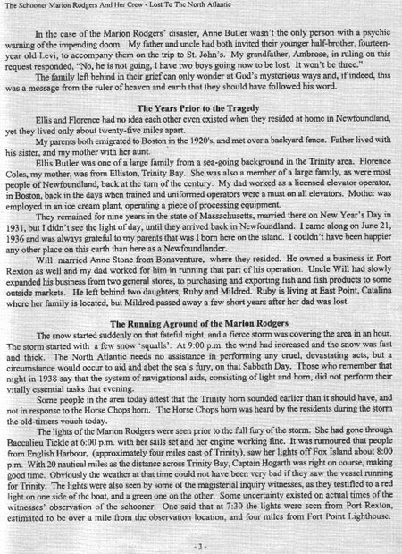 The Schooner Marion Rogers and Her Crew, Lost to the North Atlantic - Page 3