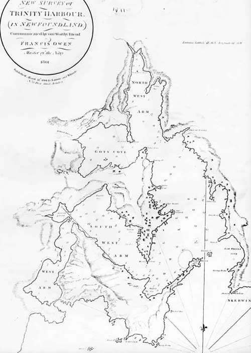 Chart of Trinity Harbour - Carte de port de Trinity