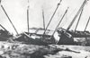 Wreckage of fishing schooners lost during storm at Tinker Harbour Labrador, July 23, 1906 - L'pave des schooners de pche a perdu pendant donnent l' assaut  chez Tinker Harbour Labrador, juillet 23, 1906