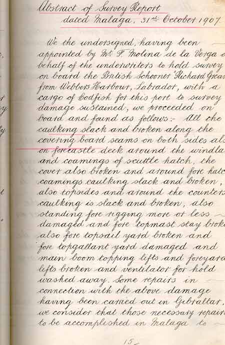 Statement of General Average per the Richard Greaves - Rapport de moyenne g�n�rale par Richard Greaves