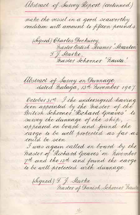 Statement of General Average per the Richard Greaves - Rapport de moyenne g�n�rale par Richard Greaves