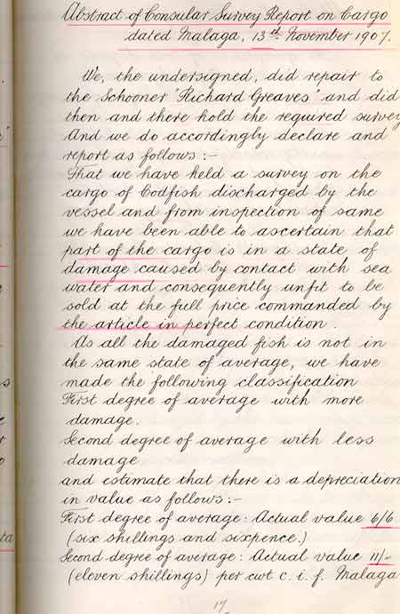 Statement of General Average per the Richard Greaves - Rapport de moyenne g�n�rale par Richard Greaves