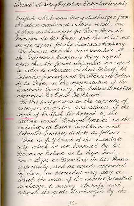 Statement of General Average per the Richard Greaves - Rapport de moyenne g�n�rale par Richard Greaves