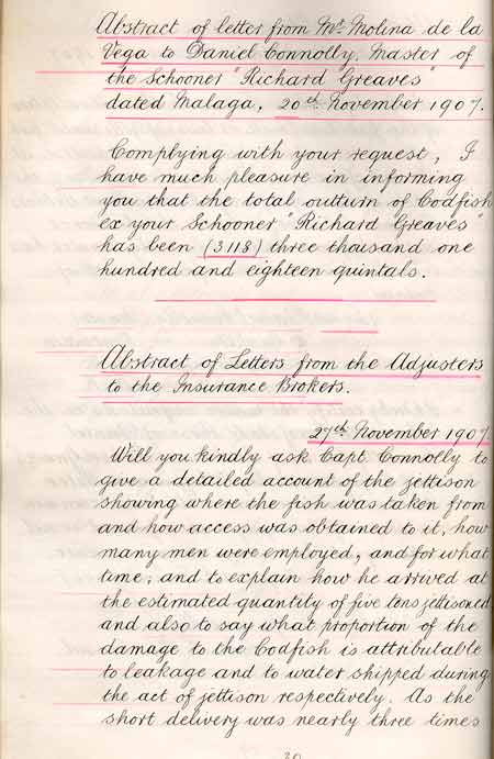 Statement of General Average per the Richard Greaves - Rapport de moyenne g�n�rale par Richard Greaves
