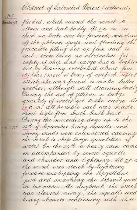 Statement of General Average per the Richard Greaves - Rapport de moyenne g�n�rale par Richard Greaves