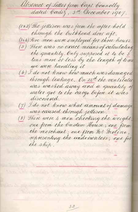 Statement of General Average per the Richard Greaves - Rapport de moyenne g�n�rale par Richard Greaves